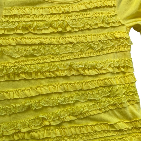 GAP Yellow Top with Lace Ruffles - Girls 6-7 Years Old - Picture 5 of 5
